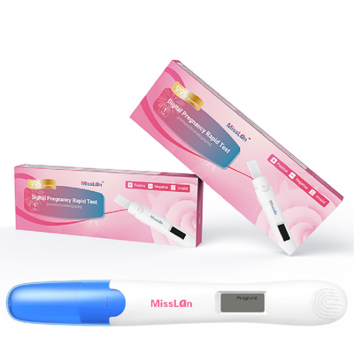 Essai de grossesse d'urine de FDA 510k Digital avec le bâton rapide d'essai de grossesse de Digital de résultat